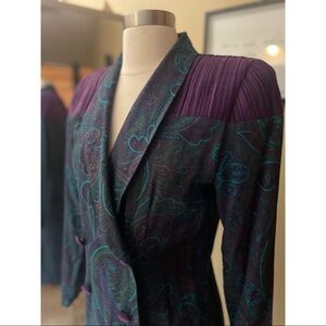 VINTAGE J.S.J Division paisley dress/coat siz 9/10